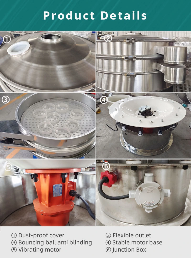 Industrial Slurry Powder Rotary Circular Vibro Sieve Vibrating Screen