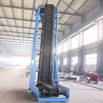 OEM Carbon Steel Rubber Sidewall System Belting Price Steep Inclined Belt Conveyor